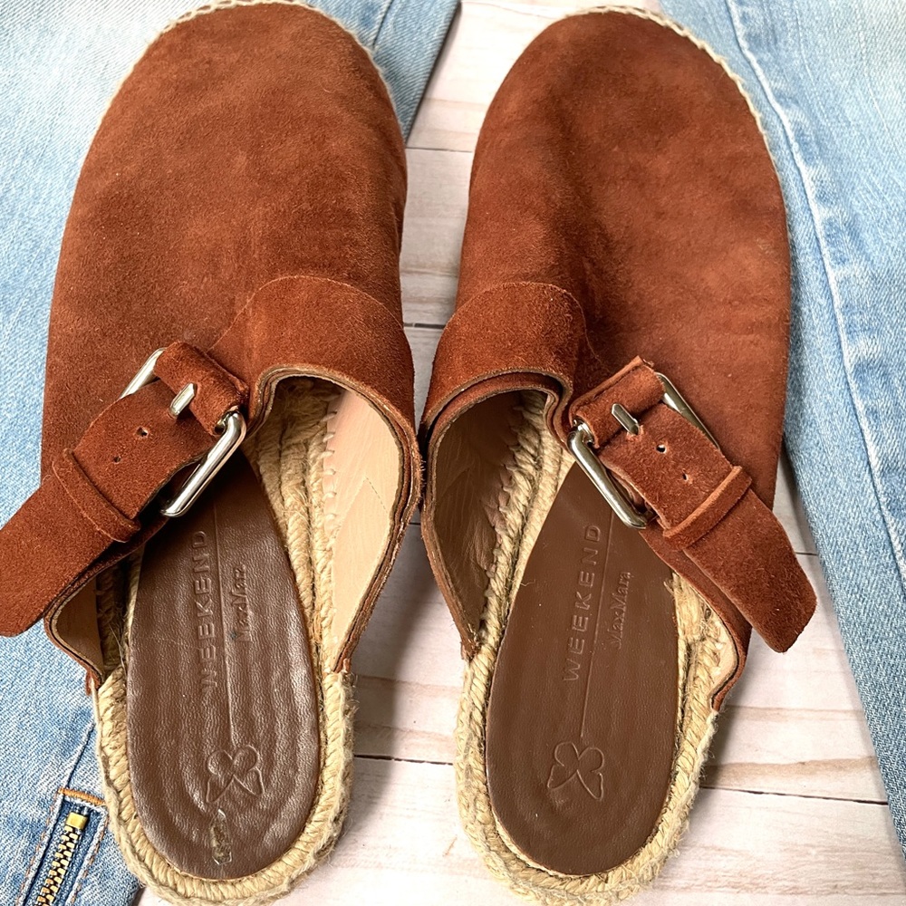 Max Mara Weekend suede mule espadrilles